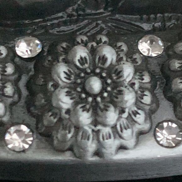 Boot Belt Buckle – Antiqued Silver Finish with Faux Turquoise, Western Cowgirl main image 7